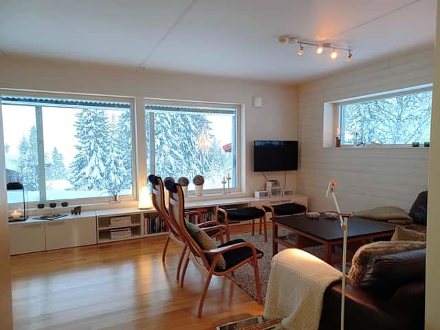 Spacious apartment in Björnen Örnen with private sauna, ski storage and parking with engine heaters