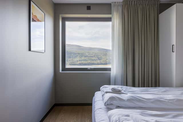Interior of modern 3-bedroom apartment in Åre with mountain views