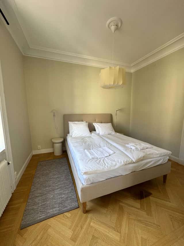 Östermalm two-story apartment interior, Östermalm façade view, close to Djurgården and Strandvägen