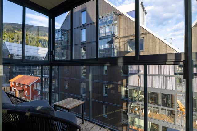 Interior of modern 3-bedroom apartment in Åre with mountain views