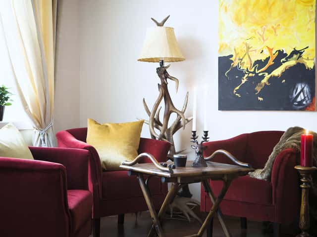 Living room in a large chalet in Åre, Sweden, near ski lifts and the village