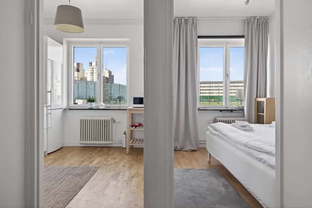 Möblerad lägenhet nära Avicii Arena i Stockholm med privat balkong, nära Södermalm