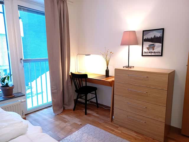 Two-bedroom apartment near Åre lifts with ski storage, drying cabinet, washer and garage parking