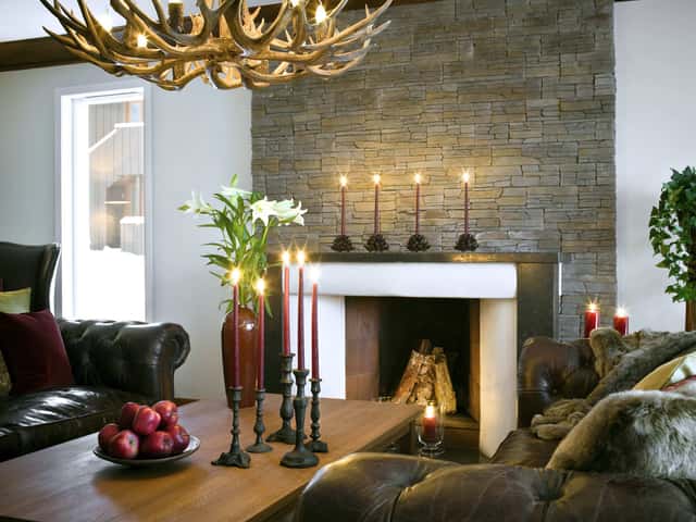 Living room in a large chalet in Åre, Sweden, near ski lifts and the village