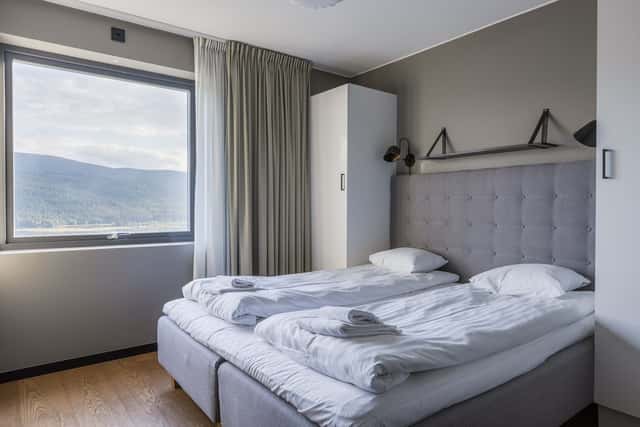 Interior of modern 3-bedroom apartment in Åre with mountain views