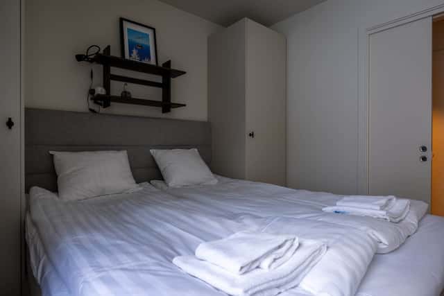 Åre apartment interior with private sauna, communal lounge & ski storage