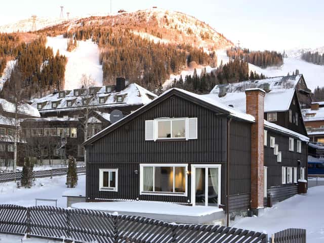 Living room in a large chalet in Åre, Sweden, near ski lifts and the village