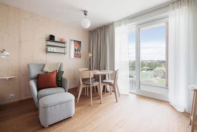 Modern Scandinavian studio apartment with balcony on Kungsholmen, Stockholm