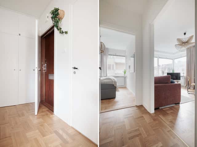 Two-bedroom apartment with double balconies in Stockholm near parks and city centre