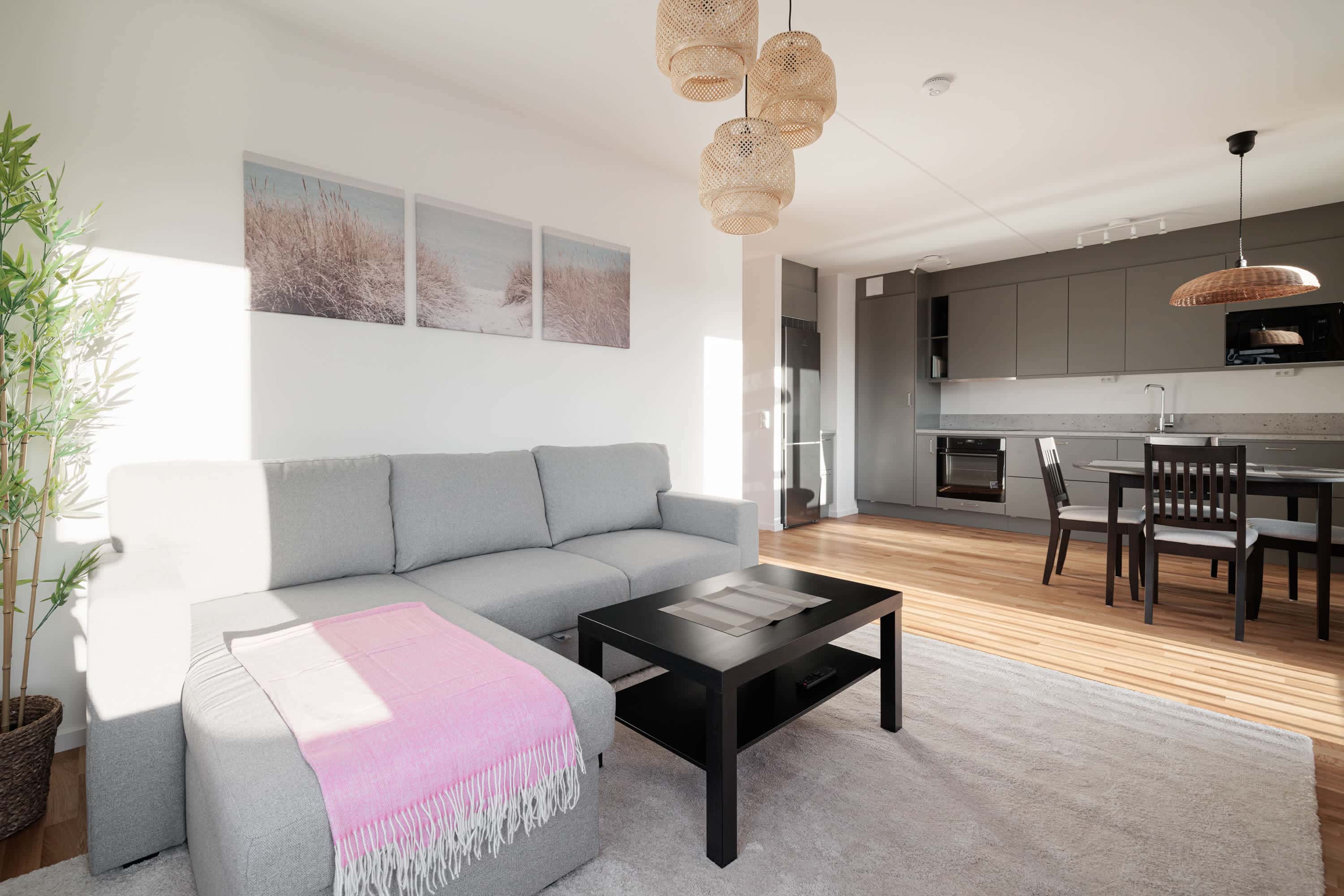 Master bedroom in a bright apartment in Huvudsta, Stockholm