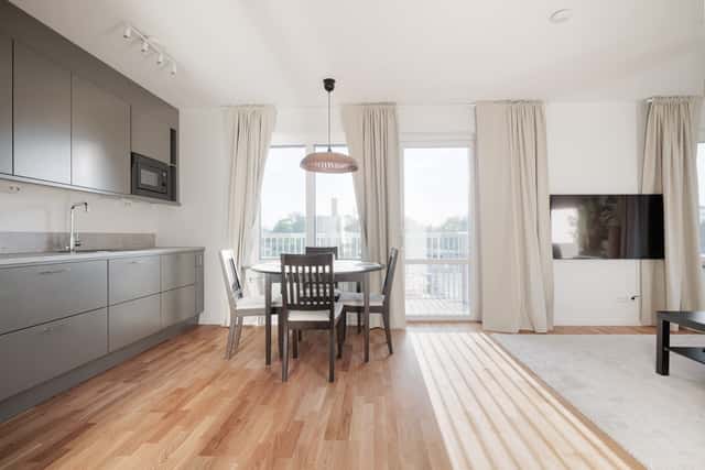 Master bedroom in a bright apartment in Huvudsta, Stockholm