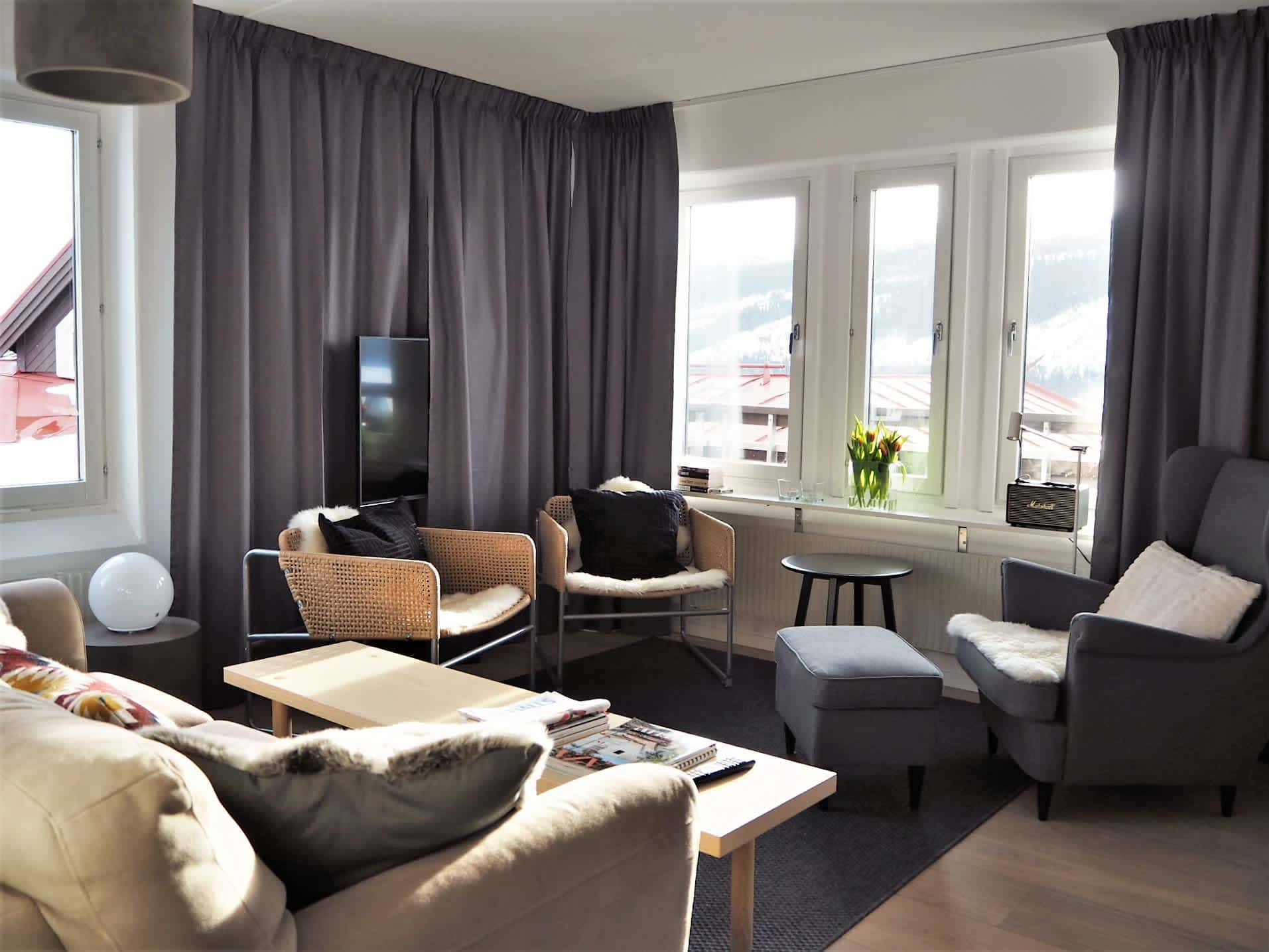 Apartment in central Åre near ski lifts and village square with private sauna