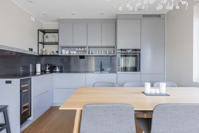 Interior of modern 3-bedroom apartment in Åre with mountain views