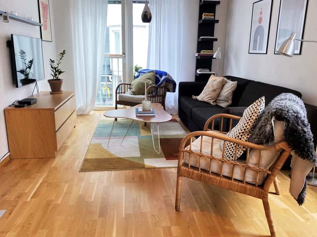 Two-bedroom apartment near Åre lifts with ski storage, drying cabinet, washer and garage parking