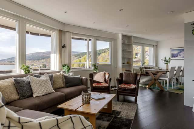 3-bedroom apartment in Åre with private lake-view balcony, sauna, washer and dryer