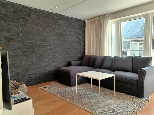Duplex apartment in Åre with south-facing views, fireplace living room and private sauna