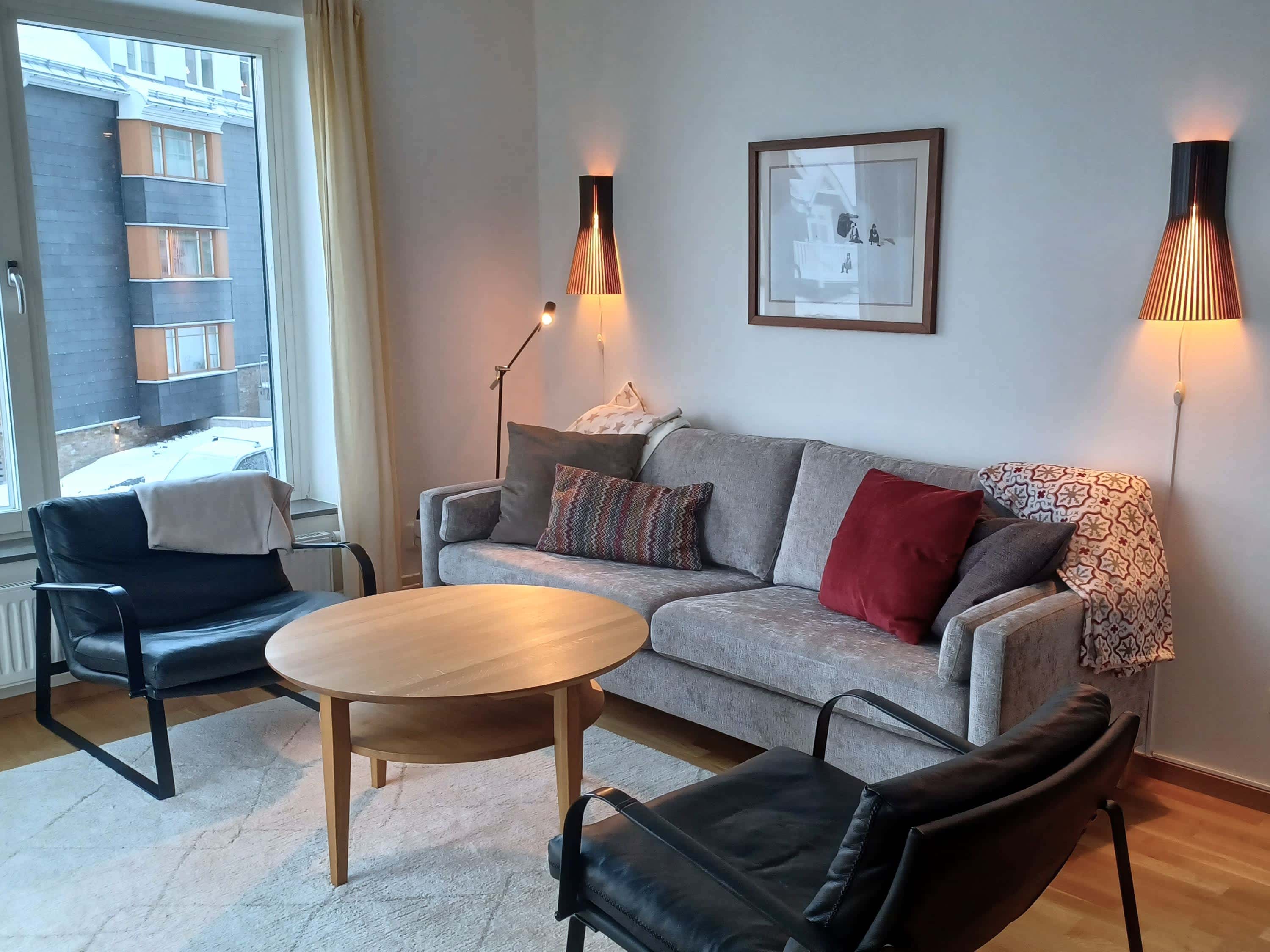 Ski apartment near Åre Square with private sauna, three bedrooms, ski storage and garage parking