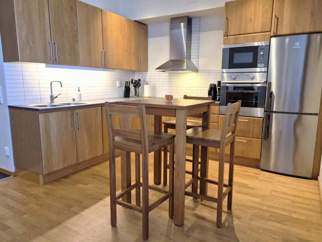 Central apartment in Åre near ski lifts with private sauna, garage parking and ski storage