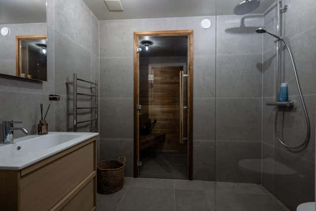 Åre apartment interior with private sauna, communal lounge & ski storage
