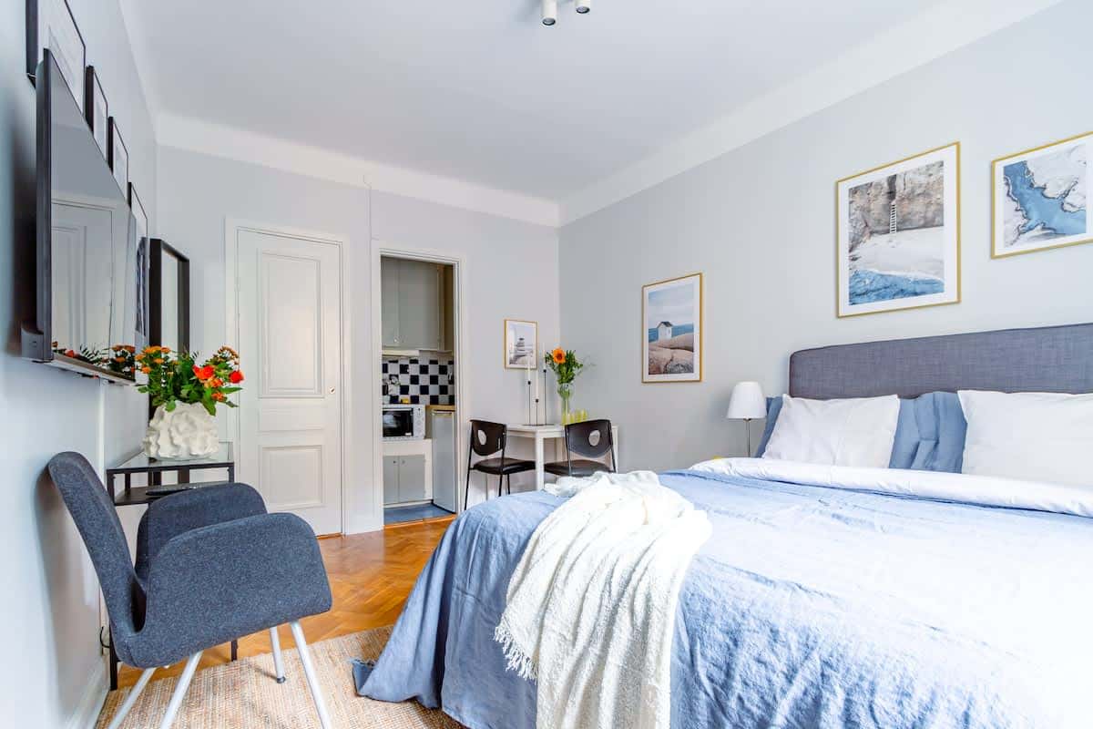 Studio i Södermalm med snygg inredning och centralt läge