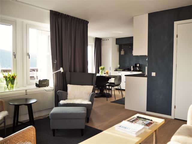 Apartment in central Åre near ski lifts and village square with private sauna