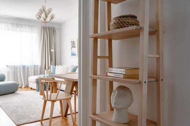 Bright living room in Sundbyberg apartment.