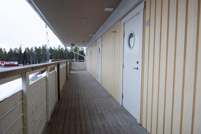 Interior of a cozy studio apartment near Östersunds arena