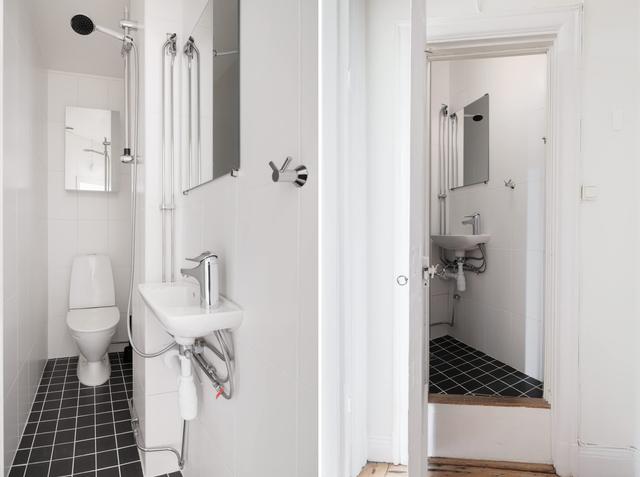 Mysig studiolägenhetsinteriör i St. Eriksplan, centrala Stockholm.