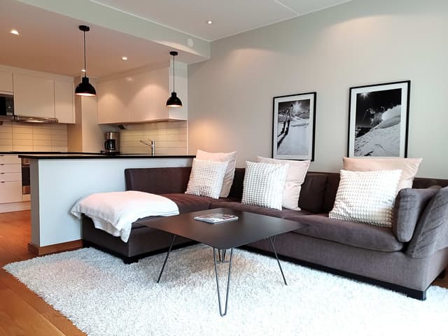 Apartment in central Åre with private sauna, fireplace and patio near ski system, restaurants and shopping