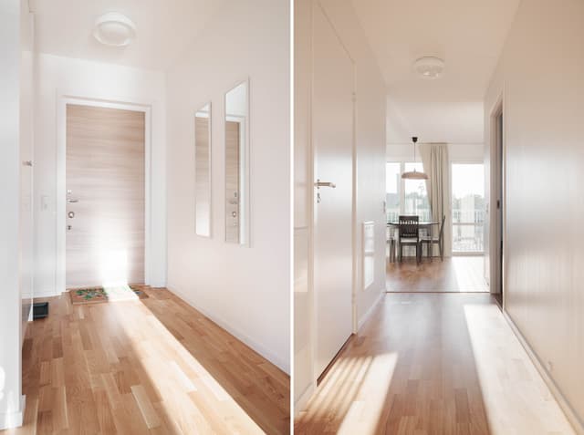 Master bedroom i en ljus lägenhet i Huvudsta, Stockholm