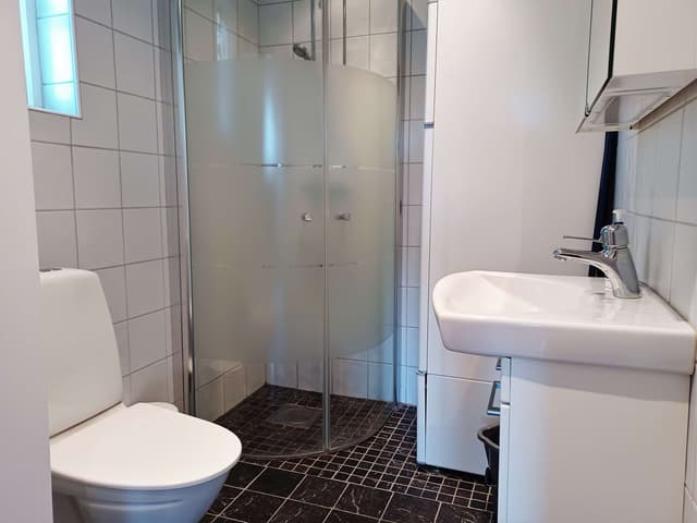 Friliggande stuga i Björnen Älgen, Åre nära skidbacken, med eldstad och sydterrass.