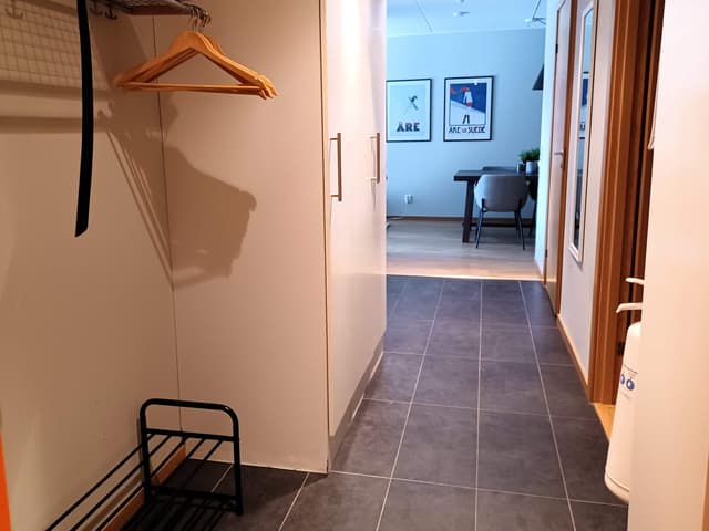 Apartment in central Åre near ski lifts and village centre with private sauna, ski storage and parking