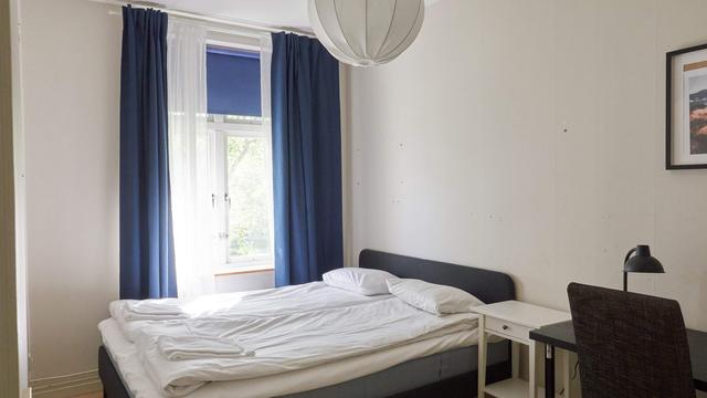 Interiör av ljus tvåsovrumslägenhet i centrala Östersund