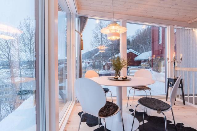 View of Swedish mountains from Åre apartment