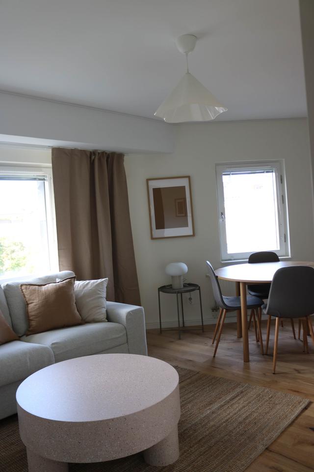 Interior of a modern two-bedroom apartment in Södermalm SoFo with simple, practical layout