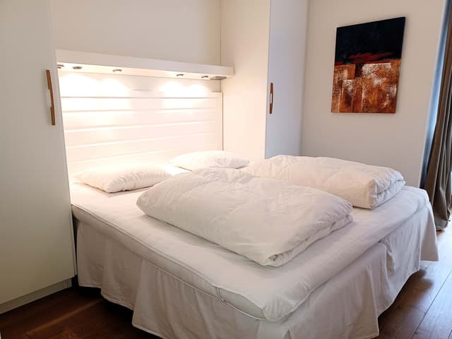 Duplex apartment in Åre with south-facing views, fireplace living room and private sauna