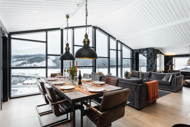 Spacious apartment in Åre with large windows, sauna, fireplace and balconies near ski system and town centre
