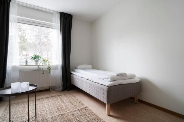 Living area with sofa bed in Östersund studio