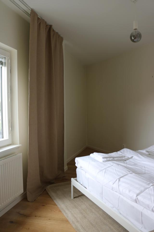 Interior of a modern two-bedroom apartment in Södermalm SoFo with simple, practical layout