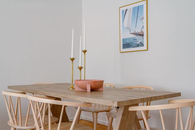 Bright living room in Sundbyberg apartment.