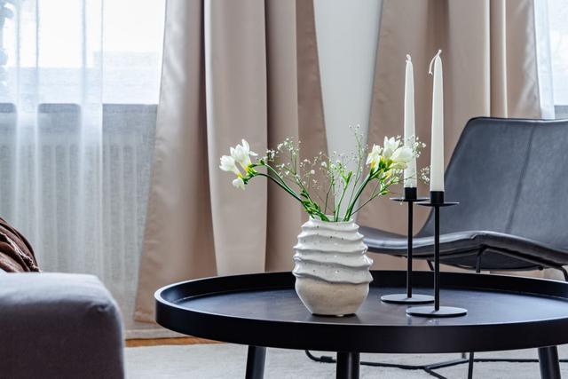 Living room with dining area in Sundbyberg