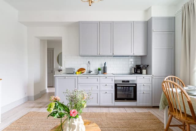 Chic apartment near the city center with bright living area, sofa bed, fully equipped kitchen and spacious bedroom