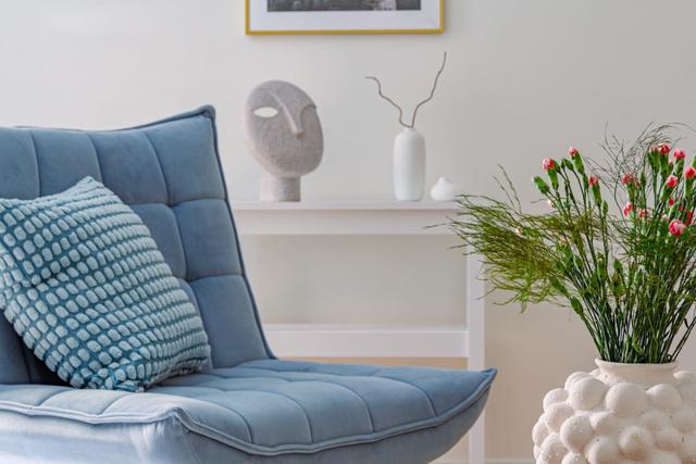 Spacious living room with sofa bed in Vasastan, Stockholm.