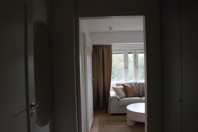 Interior of a modern two-bedroom apartment in Södermalm SoFo with simple, practical layout