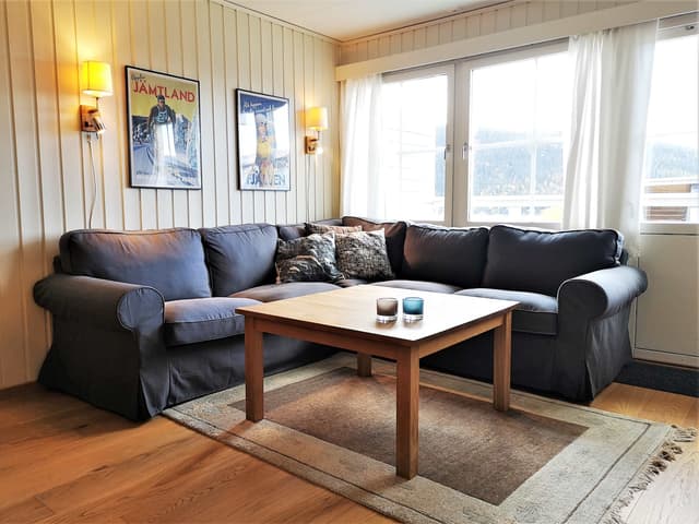 Skilägenhet i centrala Åre med bastu, balkong och våningssängar nära liftar och tågstationen