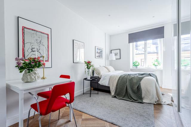 Scandinavian studio apartment in Södermalm, Stockholm.