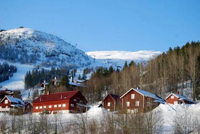 Utsikt över svenska bergen från Åre-lägenheten