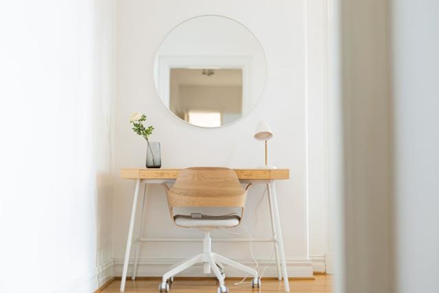 Spacious living room in Gothenburg apartment.