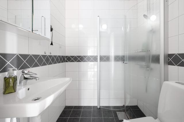 Bright interior of a comfortable Sundbyberg flat near Stockholm surrounded by greenery