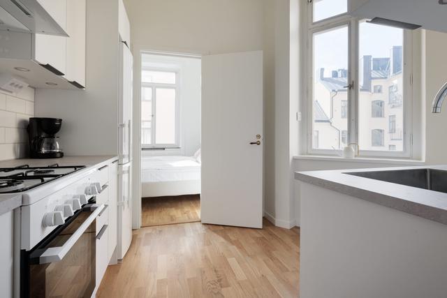 Interiör av charmig lägenhet på St. Eriksplan i centrala Stockholm